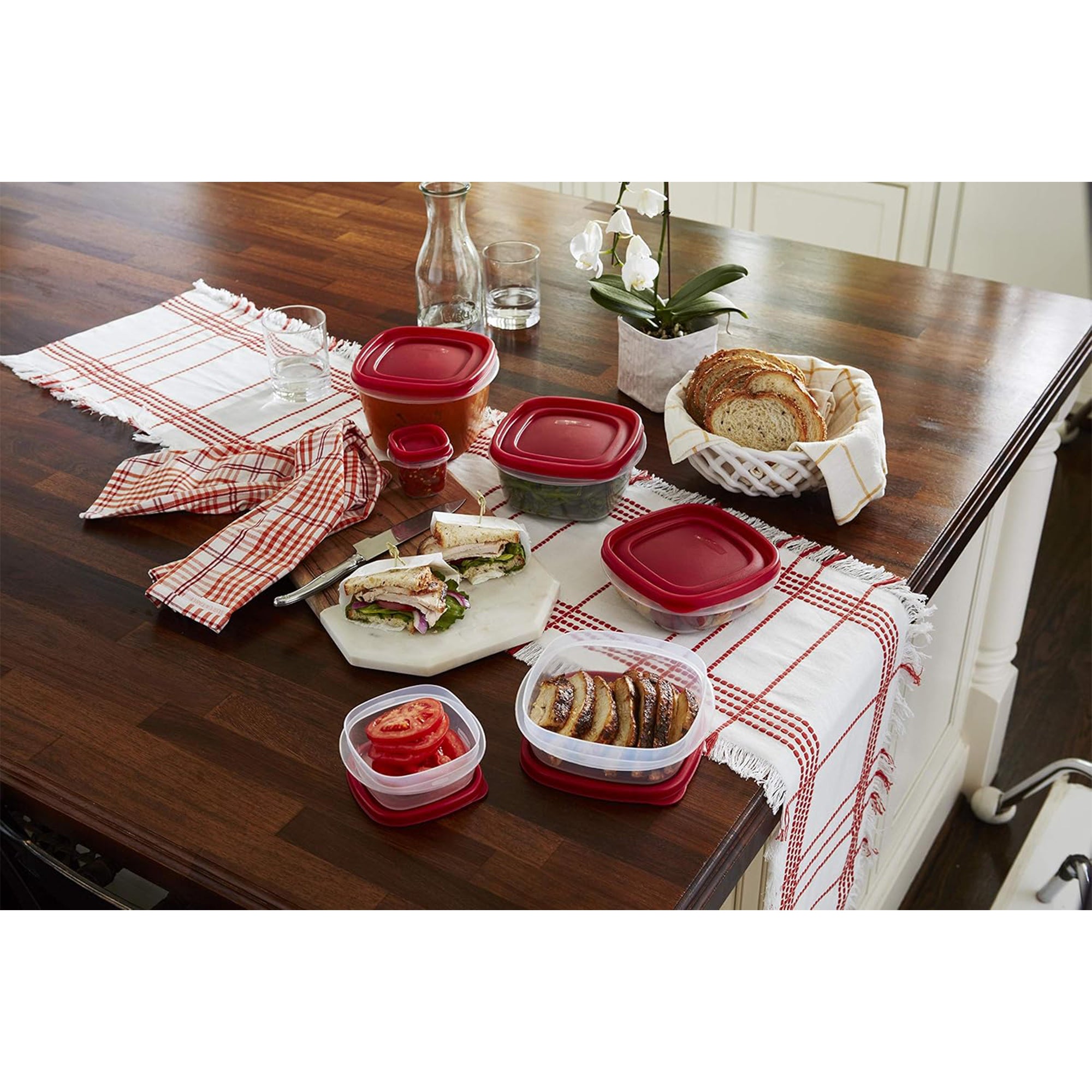 Rubbermaid Clear Food Storage & Organization Container Set w/Lid,17 Pk(Open Box) - VMInnovations