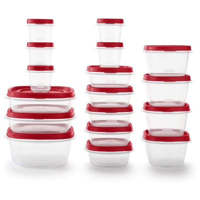 Rubbermaid Clear Food Storage & Organization Container Set w/Lid,17 Pk(Open Box) - VMInnovations