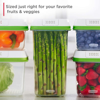 Rubbermaid FreshWorks Clear Food Storage Containers, Medium & Large, (Open Box)