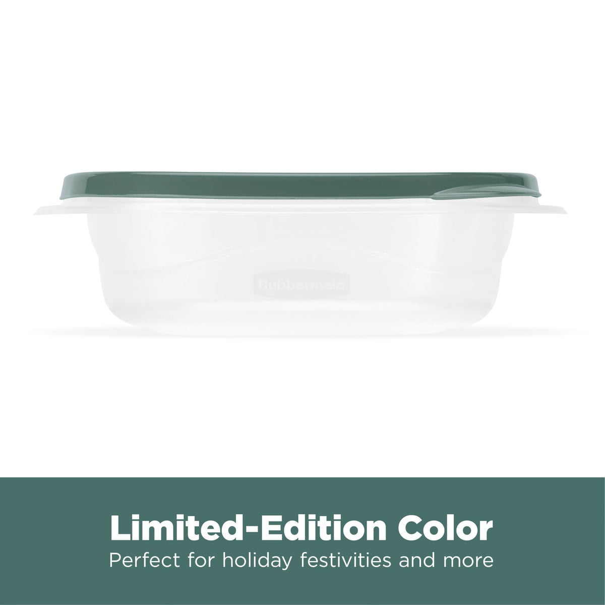 Rubbermaid 8 Pack TakeAlongs Clear Food Storage Container, Lid, 2.9 Cup, Green