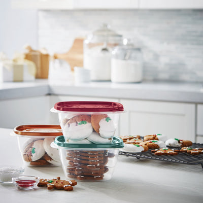 Rubbermaid Clear Food Storage Container with Lid, 11.7 Cup, Brown, Pack of 2 - VMInnovations
