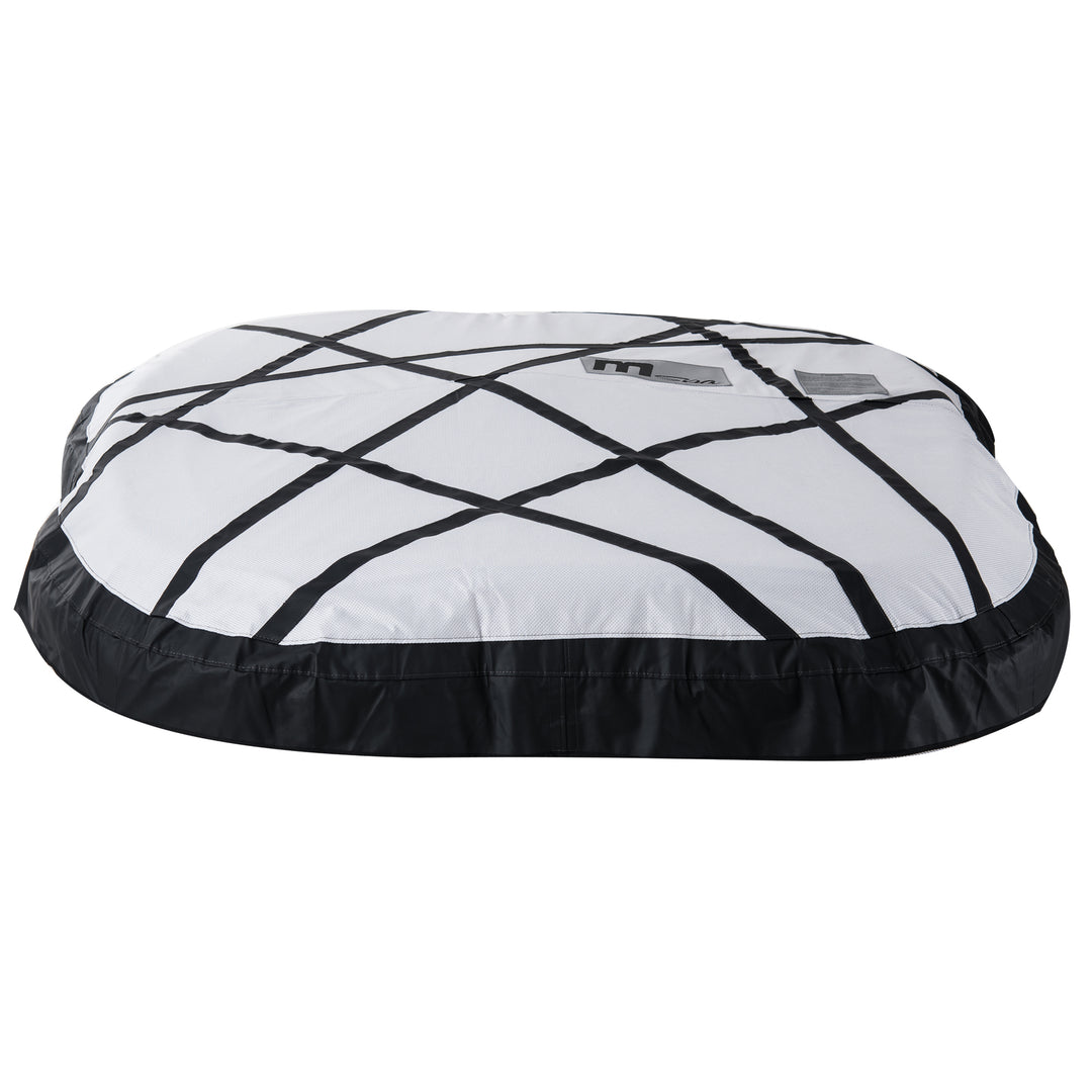 MSpa Square Inflatable Bubble Massage Spa, Up to 6 Person Outdoor Hot Tub, Soho