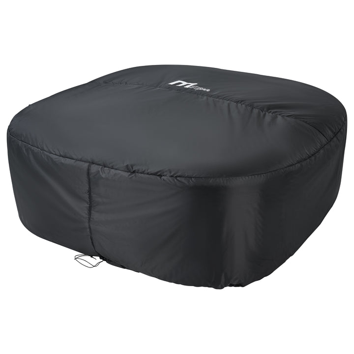 MSpa Square Inflatable Bubble Massage Spa, Up to 6 Person Outdoor Hot Tub, Soho
