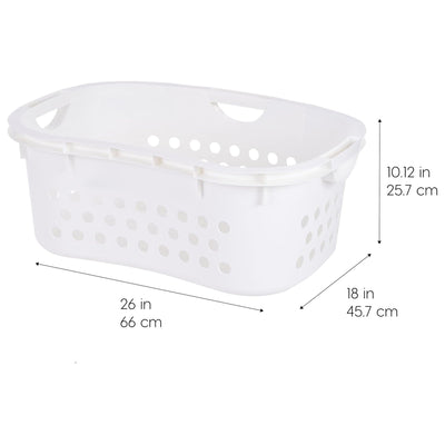 IRIS 4 Pk Comfort Carry Lightweight Laundry Basket W Ergonomic Curves (Open Box)