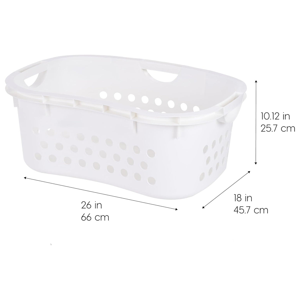 IRIS 4 Pk Comfort Carry Lightweight Laundry Basket W Ergonomic Curves (Open Box)
