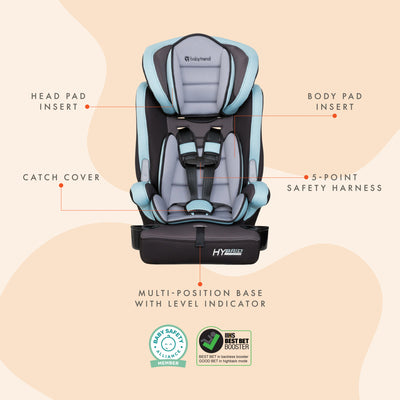 Baby Trend Hybrid 3-in-1 Booster Car Seat with 5-Point Safety Harness, Blue