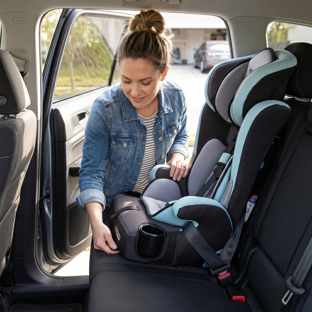 Baby Trend Hybrid 3-in-1 Booster Car Seat with 5-Point Safety Harness, Blue