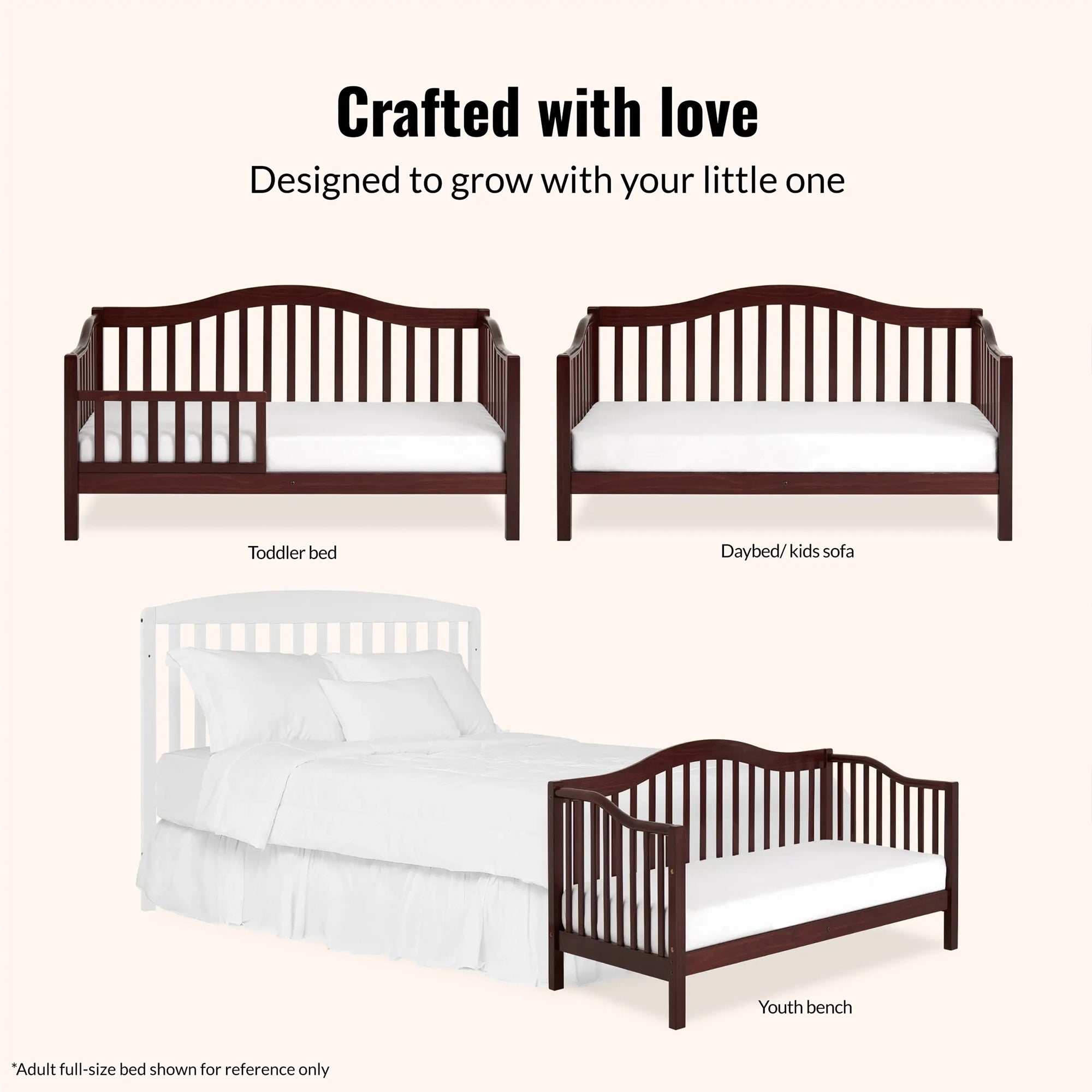 Dream on Me Austin Toddler Day Bed, New Zealand Pinewood, Espresso