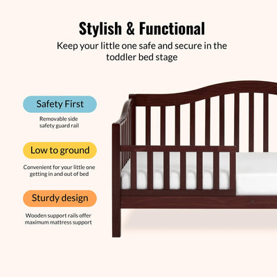 Dream on Me Austin Toddler Day Bed, New Zealand Pinewood, Espresso