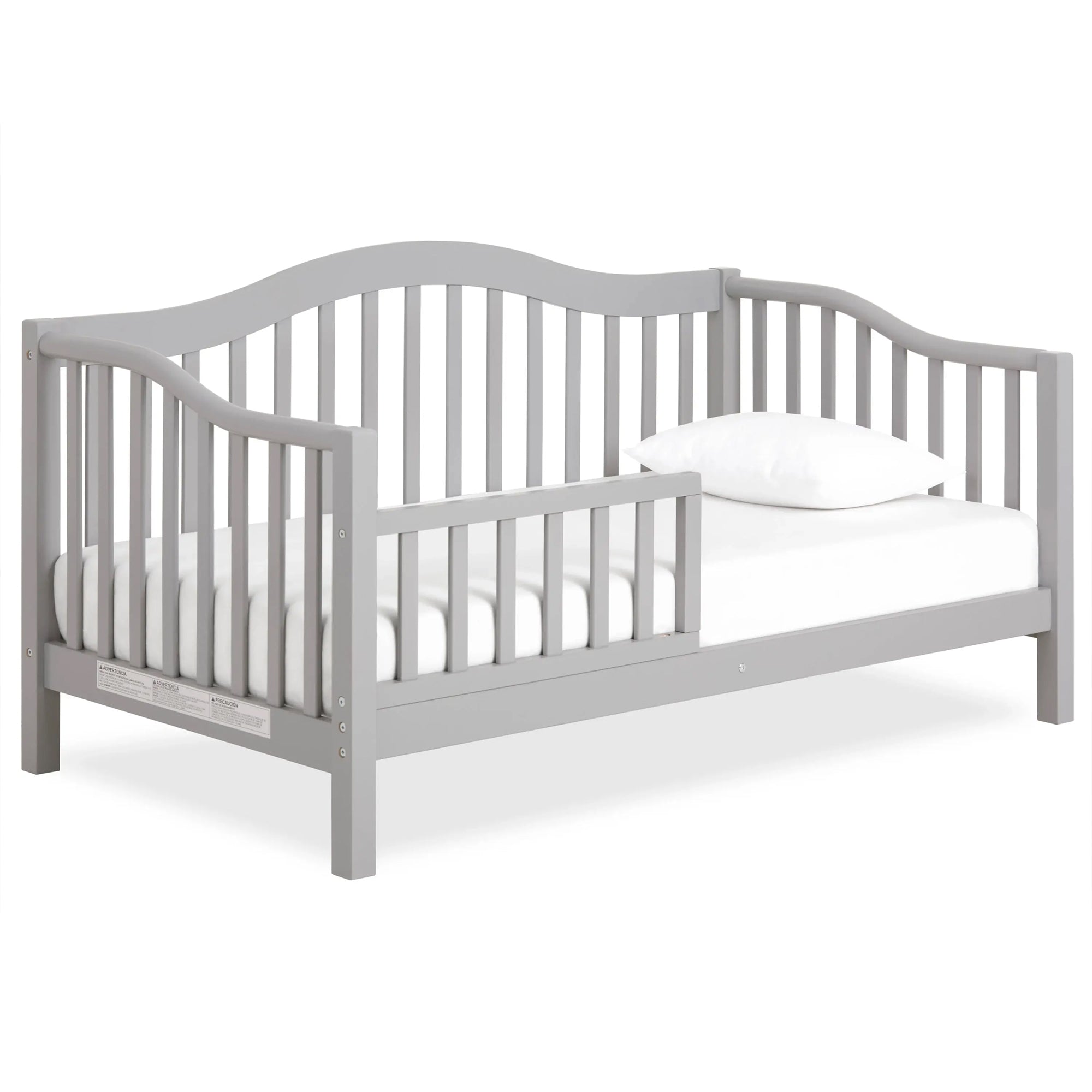 Dream on Me Austin Toddler Day Bed, Low-Profile Pinewood Frame, Pebble Grey