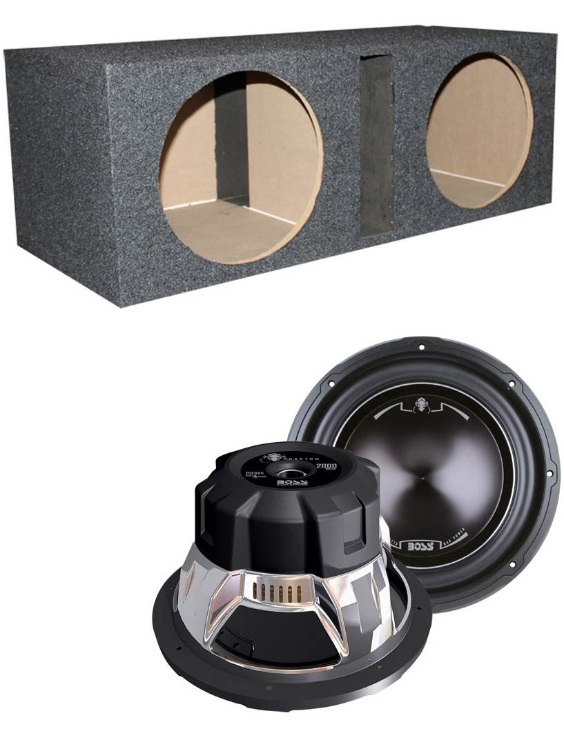 (2) BOSS AUDIO P12DVC 12" 4000W Car Power Subwoofers Subs + Vented Enclosure Box