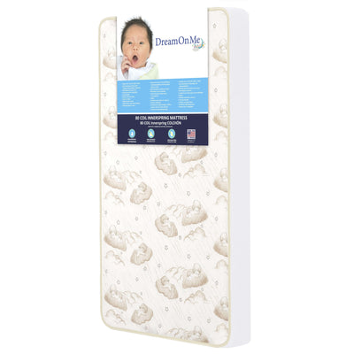 Dream on Me Holly 5 Inch Crib Mattress 52x28, Waterproof, White and Brown (Used)