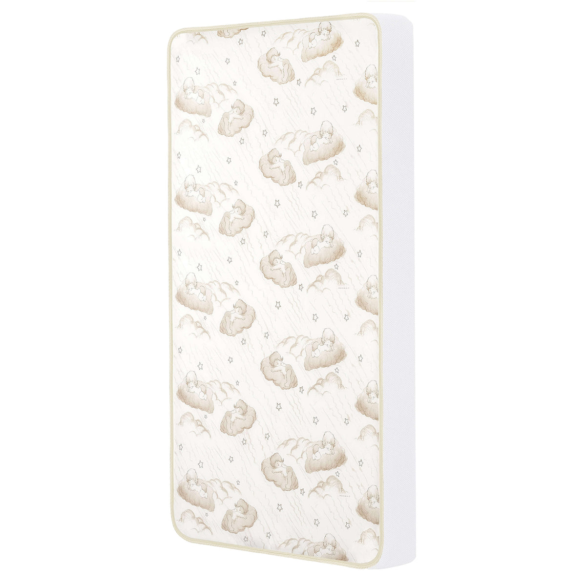 Dream on Me Holly 5 Inch Crib Mattress 52x28, Waterproof, White and Brown (Used)
