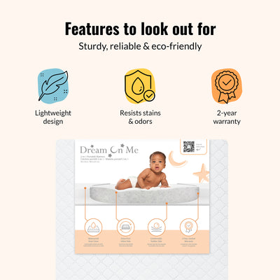 Dream on Me Holly 3 inch Fiber Portable/Mini Crib Mattress
