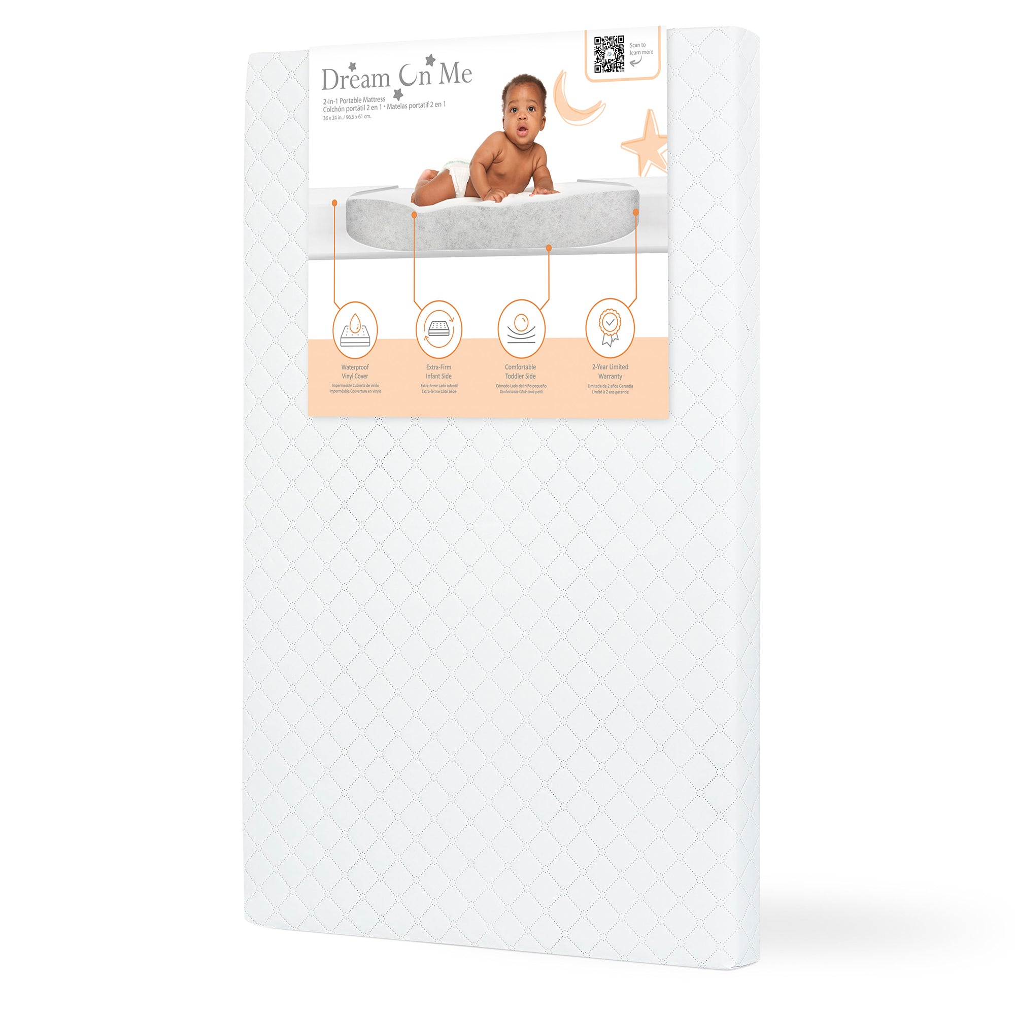 Dream on Me Holly 3 inch Fiber Portable/Mini Crib Mattress