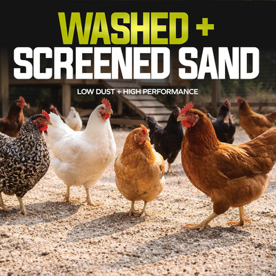 Premium Chicken Coop Sand, Natural Mineral Poultry Bedding, 50 lb Bag, 2 Pack