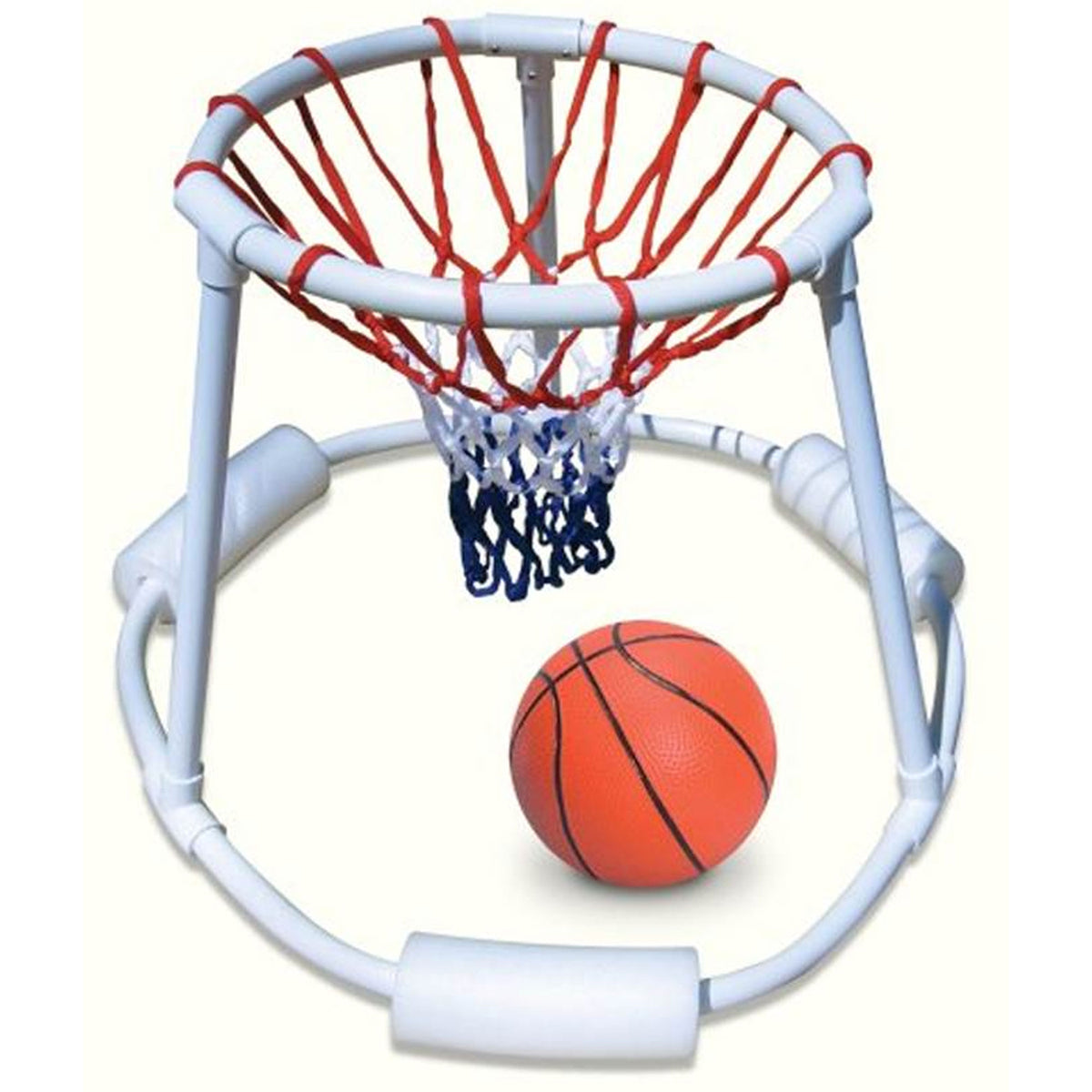 Swimline Cross In Ground Swimming Pool Volleyball Net & Basketball Hoop w/Balls