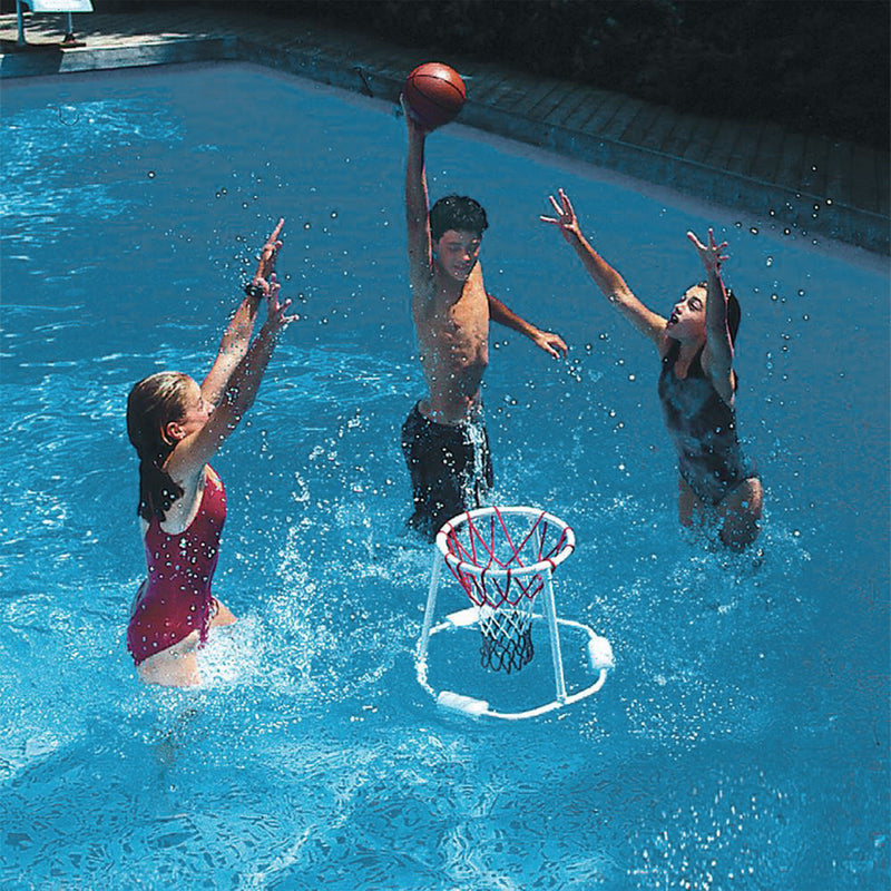 Swimline 9162 Super Hoops Floating Swimming Pool Basketball Game Set with Ball - VMInnovations