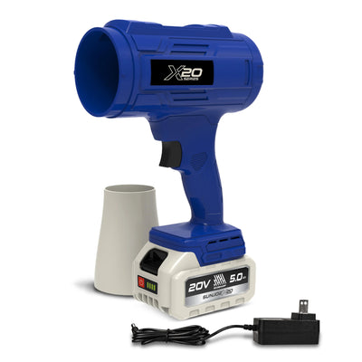 Sun Joe 20V ECOSHARP X20 StormJet Cordless Turbo Blower, Blue, (Used) - VMInnovations