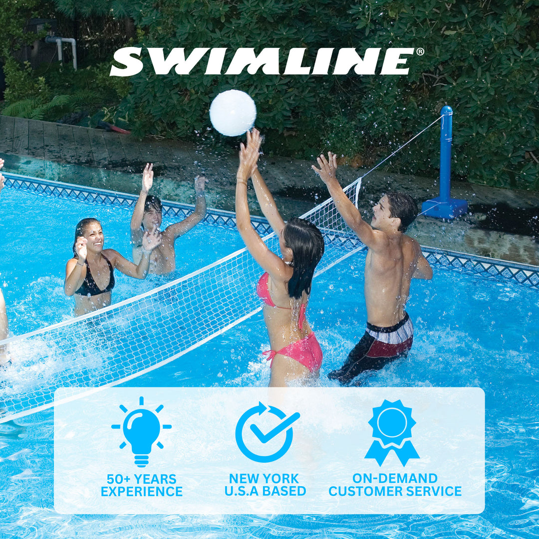 Swimline 9186 Cross Inground Swimming Pool Fun Volleyball Net Game Water Set - VMInnovations