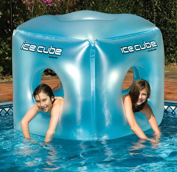 New Swimline 9073 Swimming Pool Fun Inflatable Ice Cube Cool Habitat Float Toy