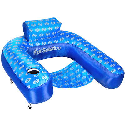 New Swimline 15120DC Swimming Pool Float Inflatable Designer Loop Fabric Lounger - VMInnovations