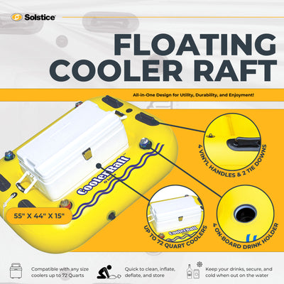 Swimline 17075ST Swimming Pool River Cooler Raft Heavy Duty Tube Float -Open Box
