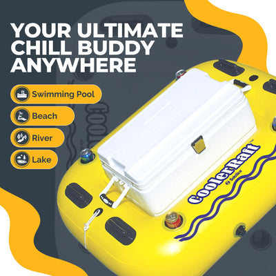 Swimline 17075ST Swimming Pool River Cooler Raft Heavy Duty Tube Float -Open Box
