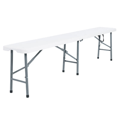 Peakform Compact Outdoor Folding Centerfold Bench, 6 Foot, Steel Frame(Open Box)