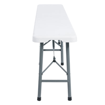 Peakform Compact Outdoor Folding Centerfold Bench, 6 Foot, Steel Frame(Open Box)