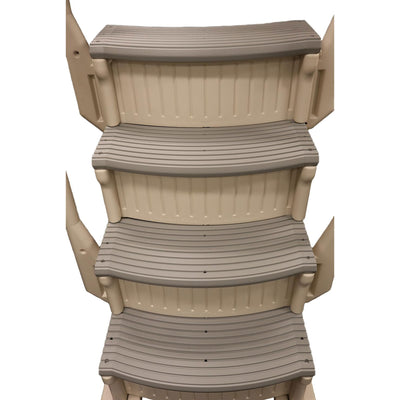 Confer CCXAG Grey 4-Step Above Ground Swimming Pool Entry Steps Stairs (Used) - VMInnovations