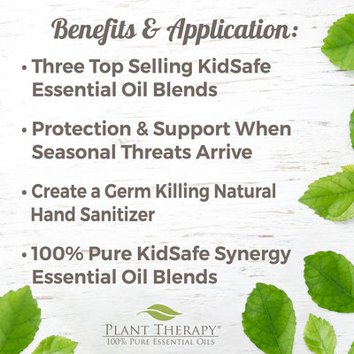 Plant Therapy 10mL Essential Oils Wellness Sampler, 0.33 Oz, Set of 3 (3 Pack) - VMInnovations