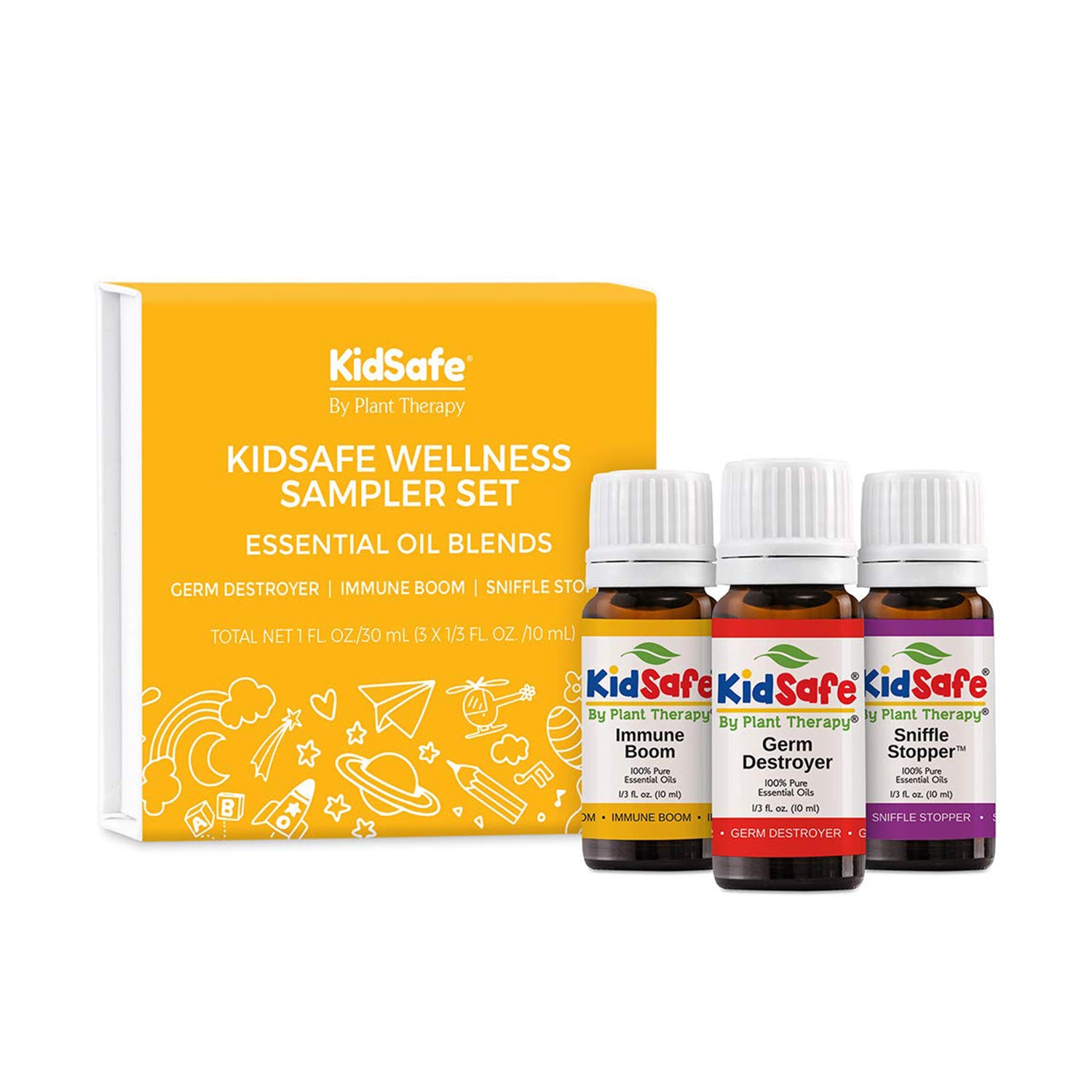 Plant Therapy 10mL Essential Oils Wellness Sampler, 0.33 Oz, Set of 3 (3 Pack) - VMInnovations
