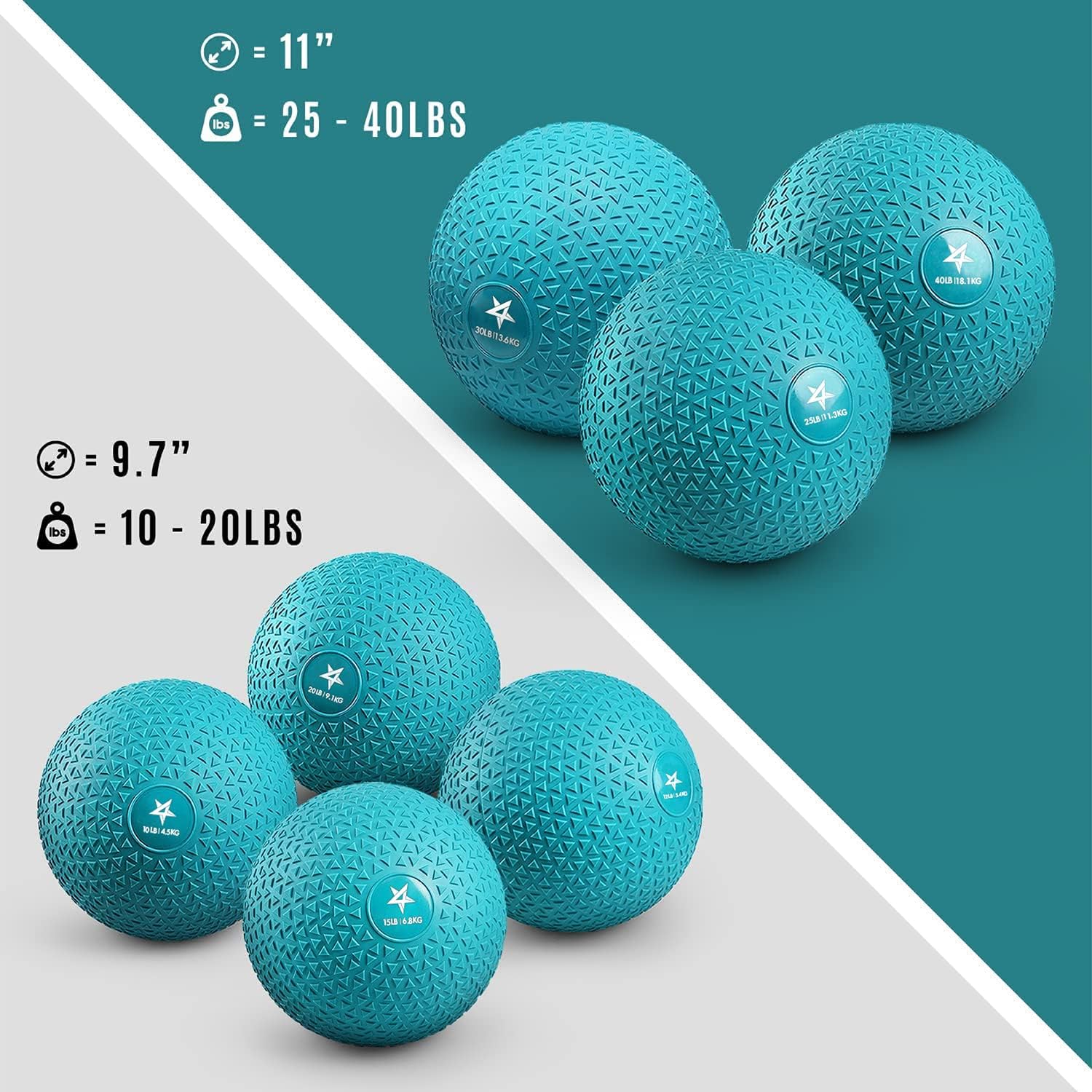 Yes4All 10Lb Slam Ball, Durable Sand Filled Workout Weight Ball, (Open Box)