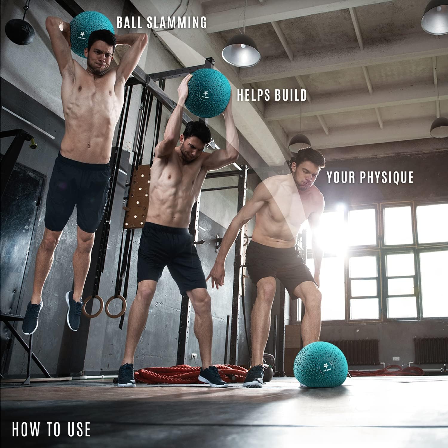 Yes4All 10Lb Slam Ball, Durable Sand Filled Workout Weight Ball, (Open Box)