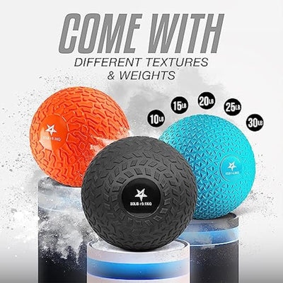 Yes4All 10Lb Slam Ball, Durable Sand Filled Workout Weight Ball,Black (Open Box)