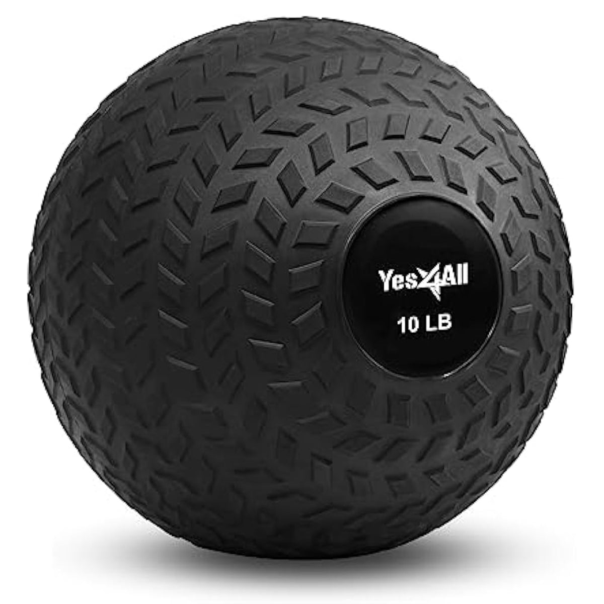 Yes4All 10Lb Slam Ball, Durable Sand Filled Workout Weight Ball,Black (Open Box)