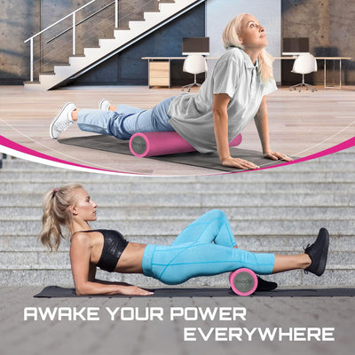 Yes4All Medium Firm 2-Layer Round PE Foam Roller for Yoga & Pilates, (Open Box) - VMInnovations
