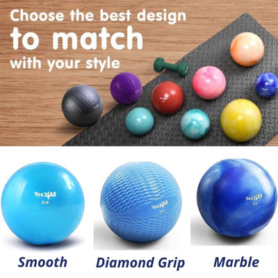Yes4All 10 lb Smooth Weighted Toning Ball; Pilates and Balance Workout(Open Box)