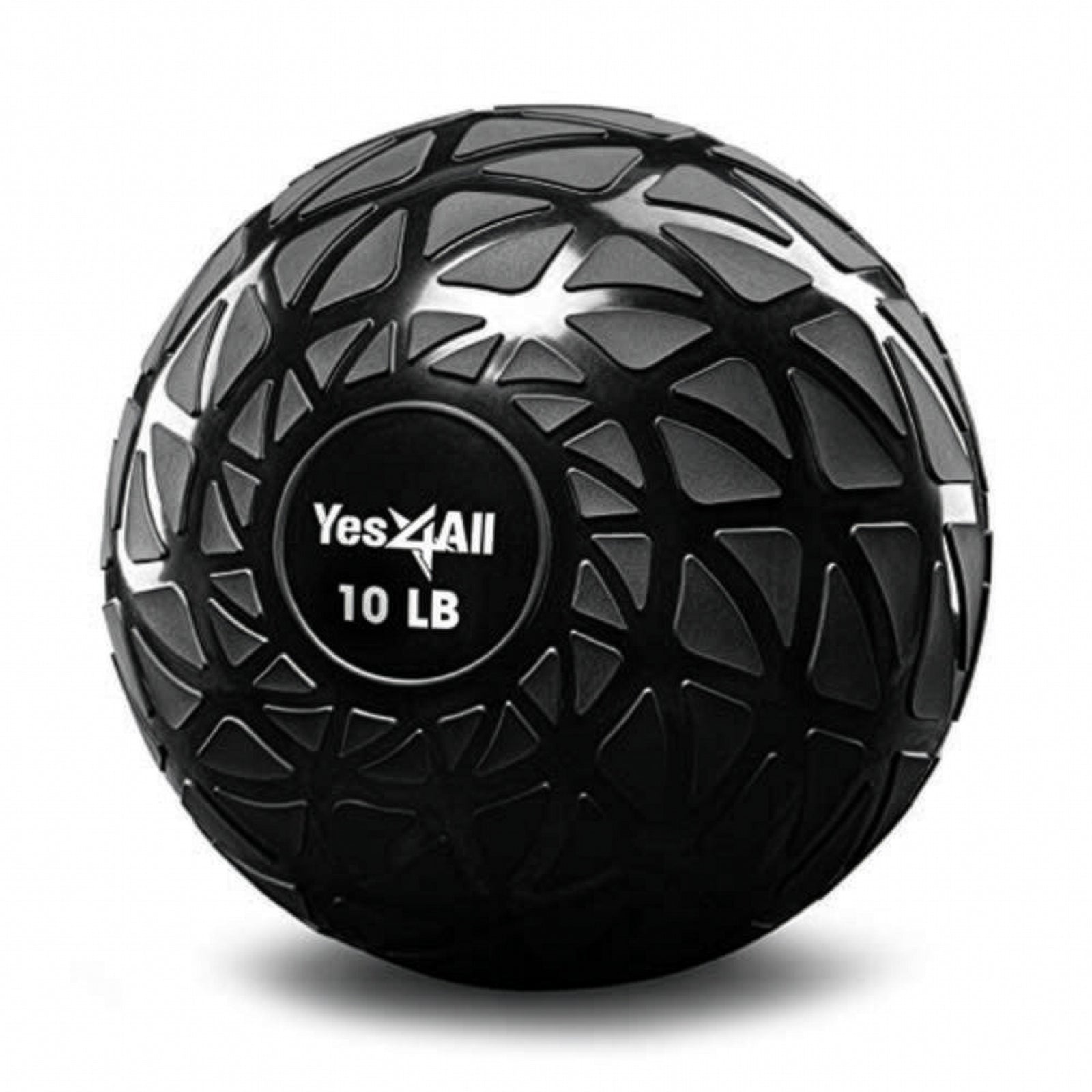 Yes4All 10Lb Slam Ball, Durable Sand Filled Workout Weight Ball, Black (Dynamic) - VMInnovations
