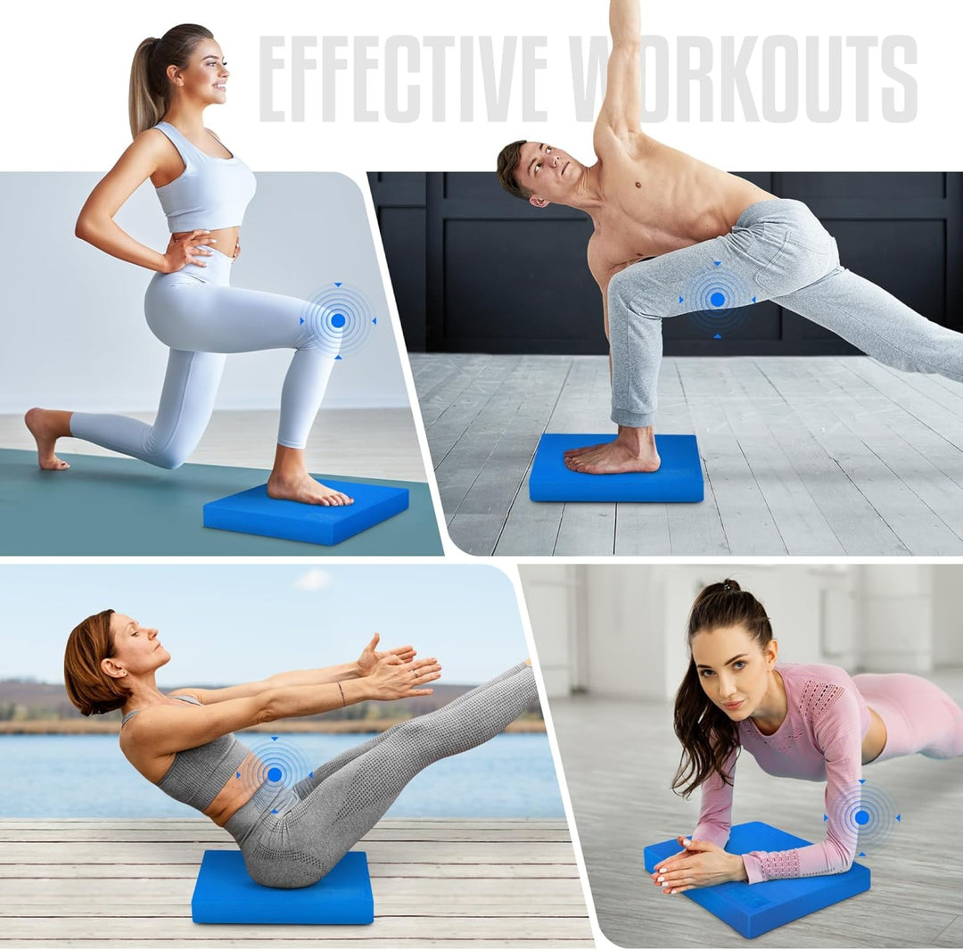 Yes4All Non-Slip TPE Foam Balance Pad for Yoga and Stability Training, XL, Blue - VMInnovations