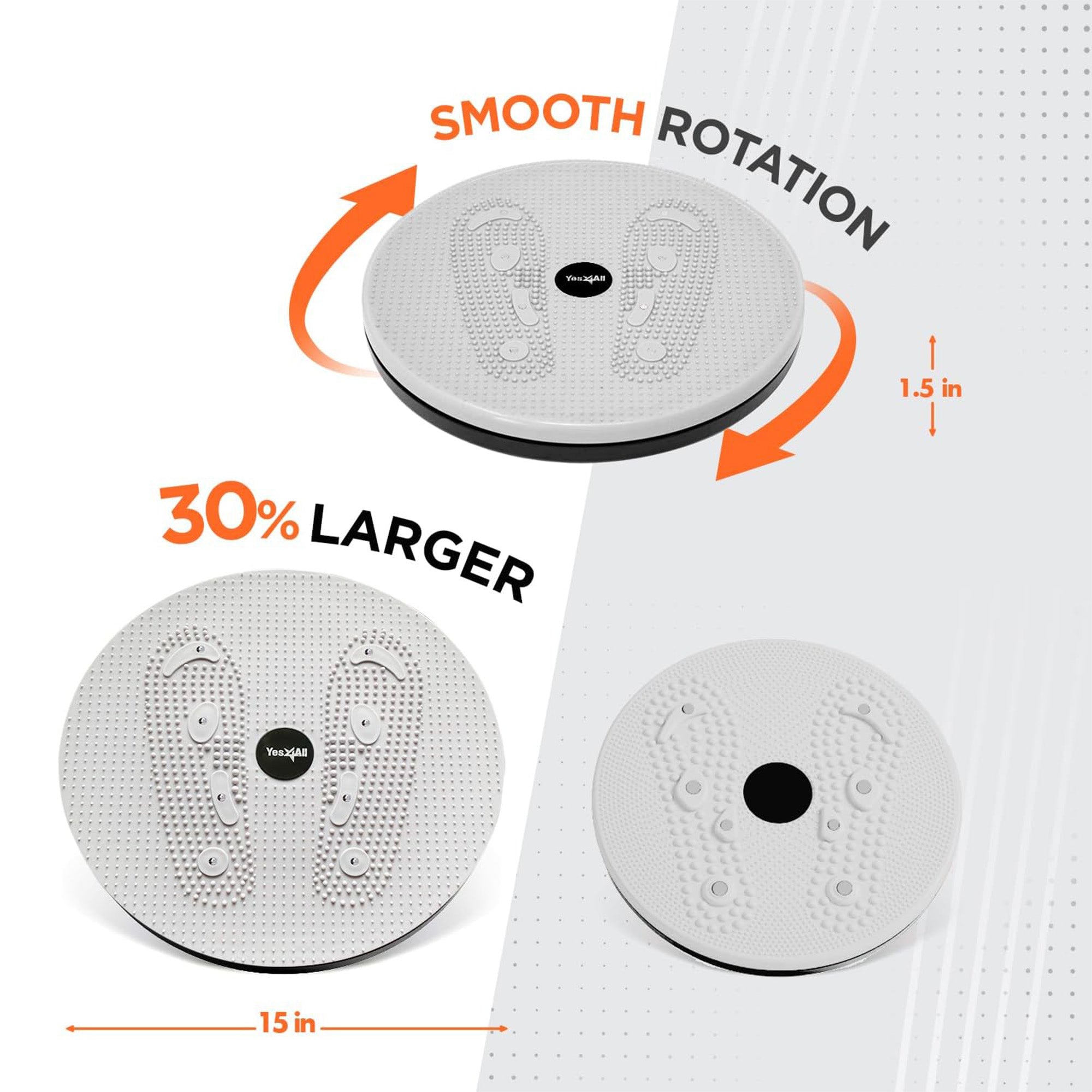 Yes4All 15In XXL Ab Twisting Board, Twister Disc for Full Body Toning,(Open Box) - VMInnovations