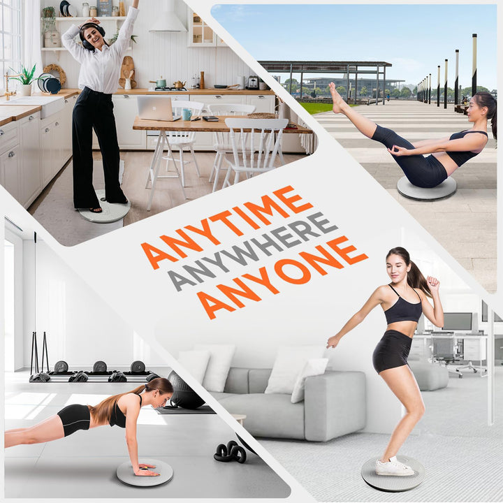 Yes4All 15 Inch XXL Ab Twisting Board, Twister Disc for Full Body Toning, Grey - VMInnovations