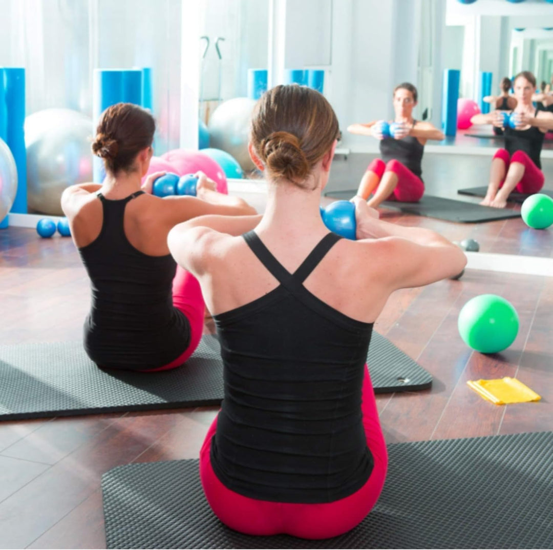 Yes4All 10 lb Knurl Weighted Toning Ball for Pilates and Balance Workout, Gray - VMInnovations