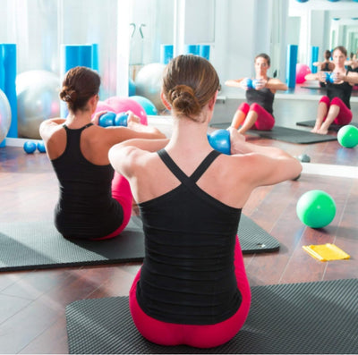 Yes4All 10 lb Knurl Weighted Toning Ball for Pilates and Balance Workout, Gray - VMInnovations