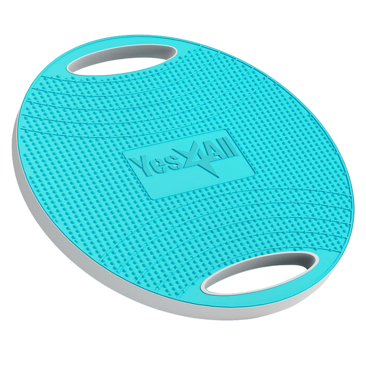 Yes4All Wobble Balance Board, Plastic Stability Trainer with Handles, Sky Blue - VMInnovations