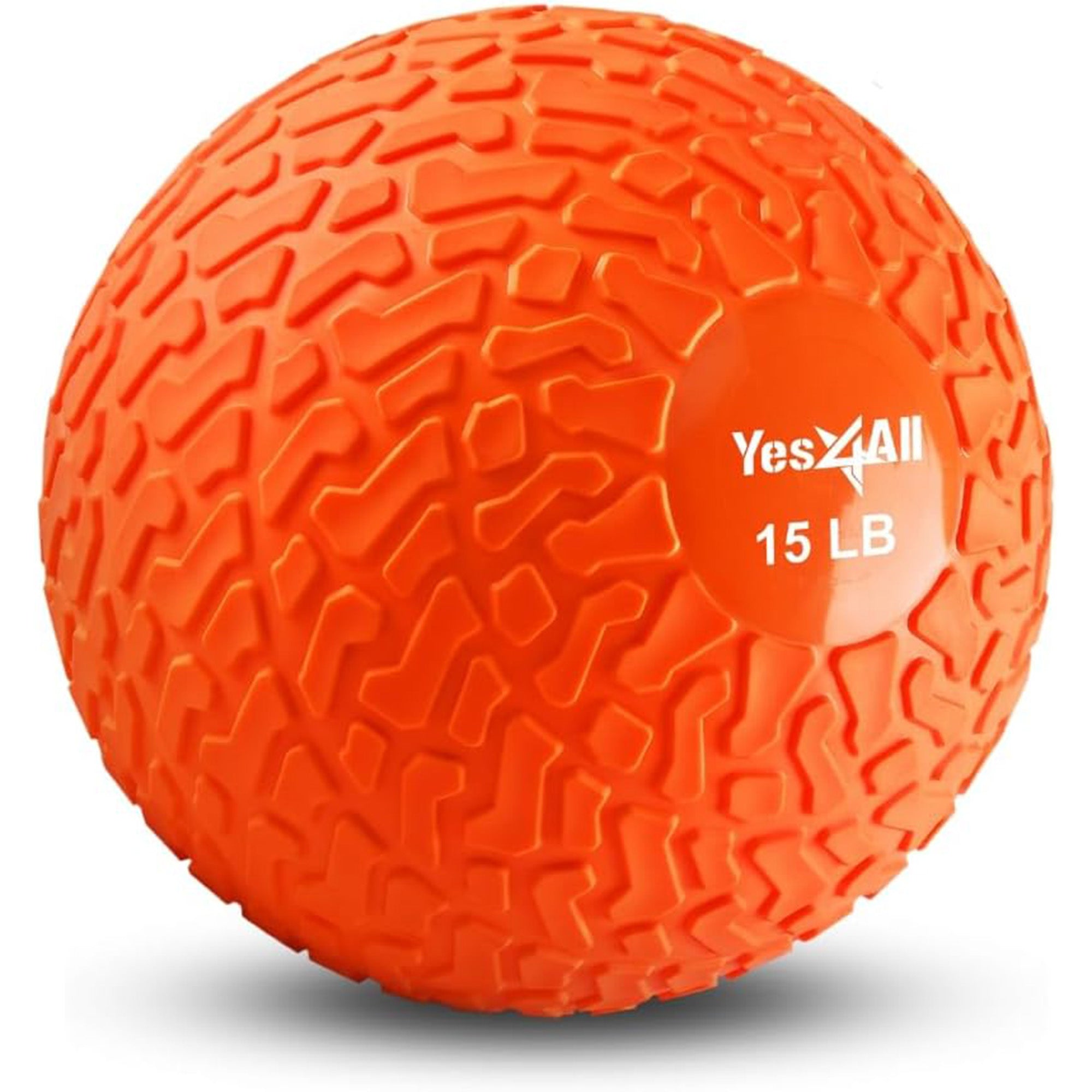 Yes4All 15Lb Slam Ball, Durable Sand Filled Workout Weight Ball, (Open Box)