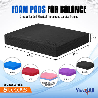 Non-Slip TPE Foam Balance Pad for Yoga and Stability Training, XL, (Open Box) - VMInnovations