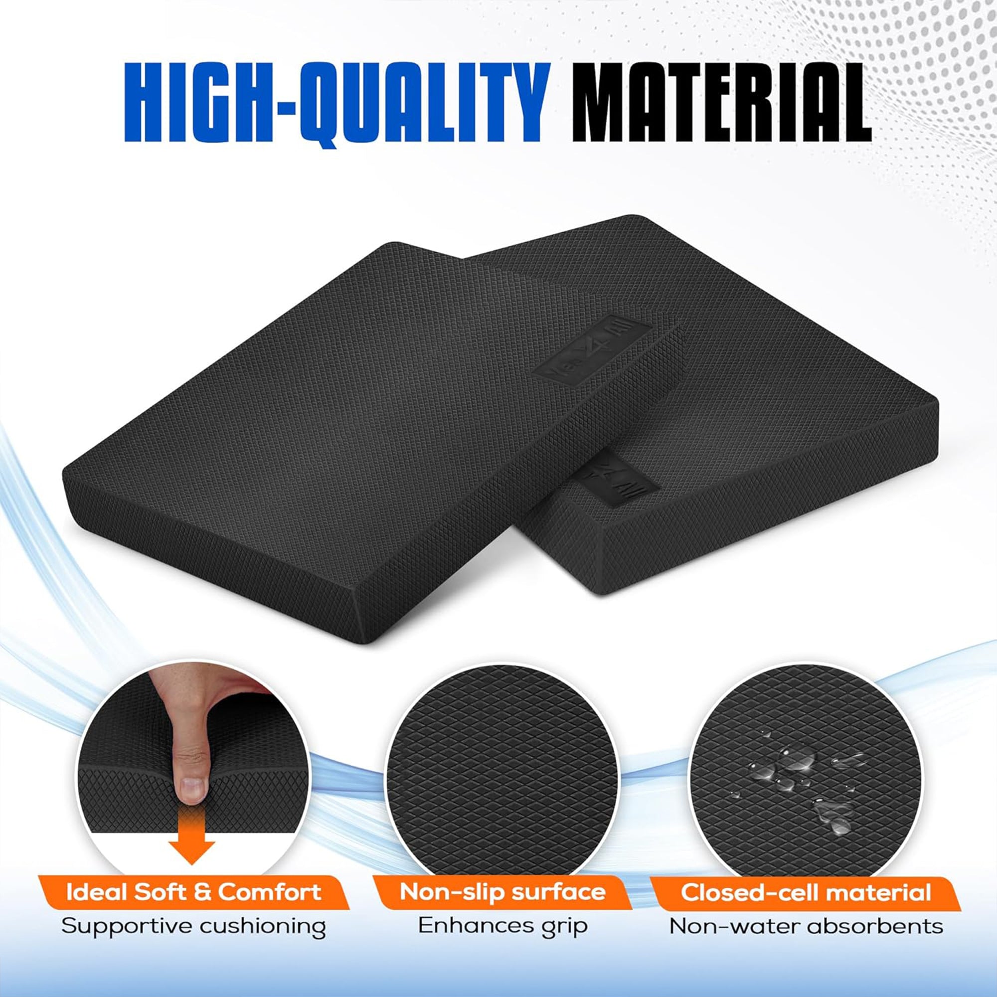 Non-Slip TPE Foam Balance Pad for Yoga and Stability Training, XL, (Open Box)