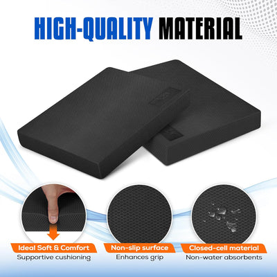 Non-Slip TPE Foam Balance Pad for Yoga and Stability Training, XL, (Open Box) - VMInnovations